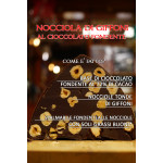 Torrone extra fondente artigianale cacao 72% minimo con nocciole di Giffoni fetta minimo 120 gr.