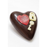 Cuore al cioccolato al fondente artigianale San Valentino gr.350